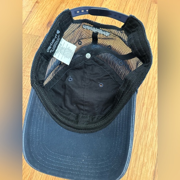 Carhartt Trucker Hat Blue  Mesh Back Adjustable Size Snapback Mens Unisex Cap - Picture 10 of 12